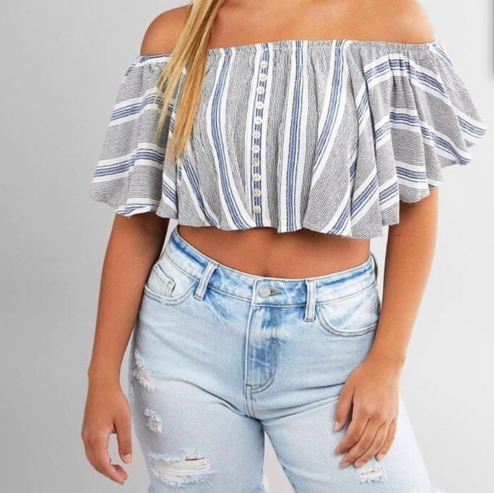 Off The Shoulder Cropped Top - Picture 1 of 2